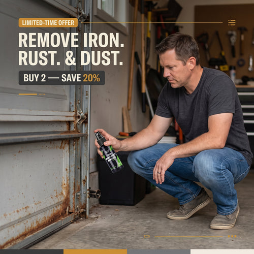 Stowforge Iron Rust and Dust Remover spray bottle