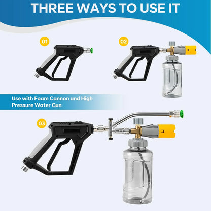 Dual-Connector Foam Cannon Double Tip Attachment