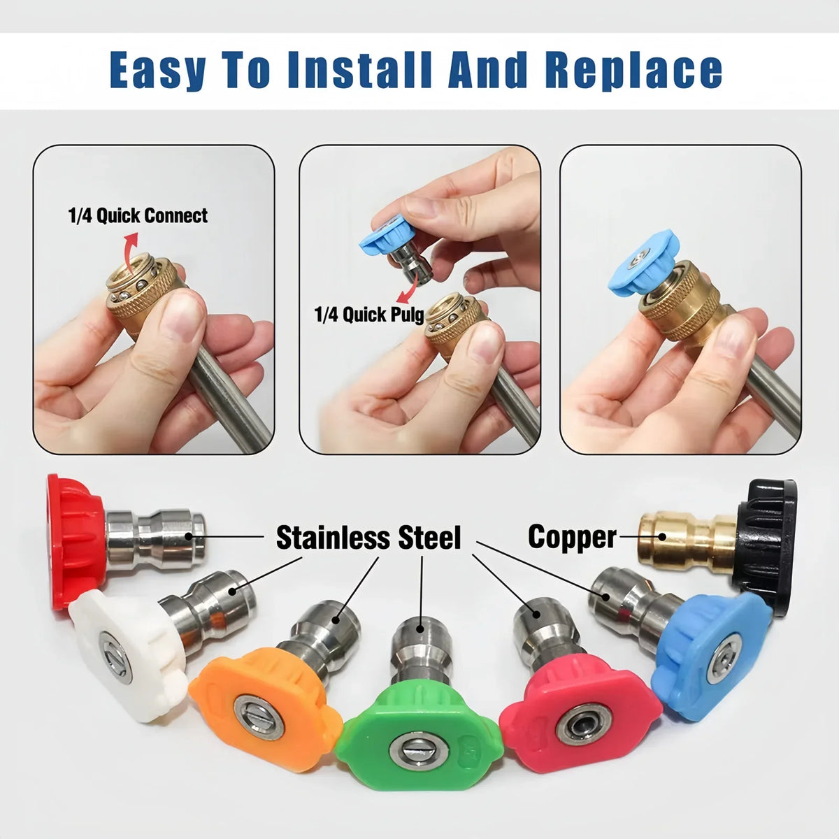 Dual-Connector Foam Cannon Double Tip Attachment
