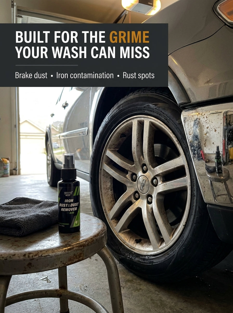 Removes brake dust and iron contamination from wheels